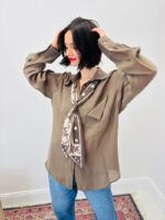 Chemise Élégante À Foulard Intégré En Tencel – Image 4