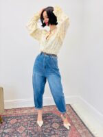 Chemise En Coton Imprimé À Col Froncé Et Manches Nouées – Image 3