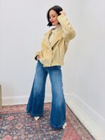 Veste Courte En Suédine À Col Tailleur Élégant – Image 6