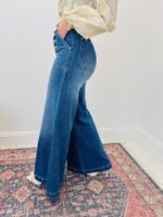 Jean Coupe Flared Taille Haute Boutonné – Image 5