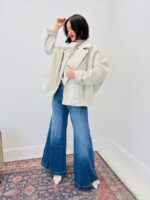 Veste Courte En Suédine À Col Tailleur Élégant – Image 4