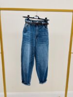 Jean Taille Haute À Ceinture Élastiquée En Denim Souple – Image 2