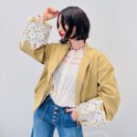 Veste À Manches Bouffantes En Dentelle