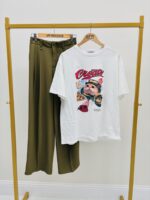 T-Shirt Oversize En Coton À Imprimé Graphique Créatif – Image 2