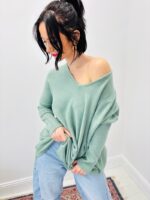 Pull Col V En Viscose À Coupe Fluide – Marque VALENTYNE