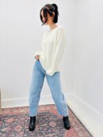 Pull En Coton À Encolure Bateau – Détails Contrastés & Esprit Casual Chic – Image 4