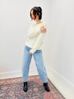 Pull En Coton À Encolure Bateau – Détails Contrastés & Esprit Casual Chic – Image 8