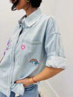 Chemise Denim À Détails Brodés & Sequins – Esprit Fun Chic – Image 4