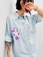 Chemise Denim À Détails Brodés & Sequins – Esprit Fun Chic – Image 3