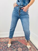 Jean Taille Haute À Boutons Bijoux – Esprit Féminin & Caractère