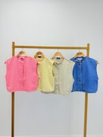 Gilet Sans Manches En Denim Coupe Courte – Image 2