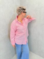 Chemise fluide unie rose vif – Grande Taille – Élégance moderne et confort absolu – Image 3