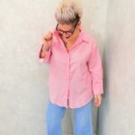 Chemise fluide unie rose vif – Grande Taille – Élégance moderne et confort absolu