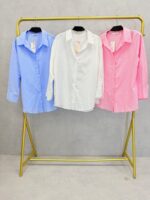 Chemise fluide unie rose vif – Grande Taille – Élégance moderne et confort absolu – Image 2