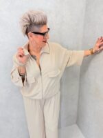 Veste fluide zippée à poches – Grande Taille – Élégance fonctionnelle et confort moderne – Image 8