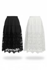 Jupon Long À Détail Dentelle Esprit Bohème Chic - Marque Vogue – Image 2