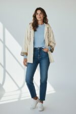 Manteau Effet Laine Bouillie À Finitions Couture Esprit Italien – Image 7