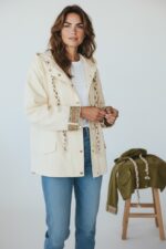 Veste en Coton à Capuche – Détails Tressés – Image 3