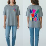 T-Shirt Coloré En Coton À Message Graphique Esprit Pop