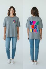 T-Shirt Coloré En Coton À Message Graphique Esprit Pop