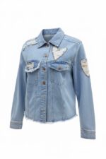 Veste Denim à Détails Cœur – Esprit Casual & Tendance – Image 2
