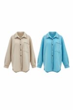 Manteau Effet Laine Bouillie À Finitions Couture Esprit Italien – Image 2