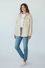 Manteau Effet Laine Bouillie À Finitions Couture Esprit Italien – Image 5