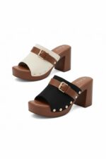 Sabots À Talons Épais Détail Boucle Esprit Chic & Confort – Image 3