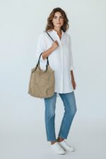 Sac Crochet Lurex À Anses Contrastées Esprit Bohème Chic – Image 5