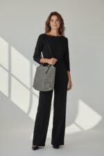 Sac Crochet Lurex À Anses Contrastées Esprit Bohème Chic