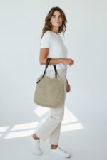 Sac Crochet Lurex À Anses Contrastées Esprit Bohème Chic – Image 4