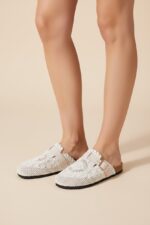 Sabots Plats Crochet À Bride Esprit Bohème Confort Description – Image 3