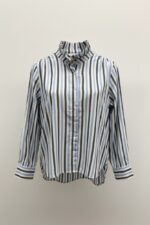 Chemise Rayée En Coton À Col Officier Et Coupe Fluide – Image 2