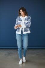 Veste Tweed à Sequins – Chic Lumineux & Élégance Moderne