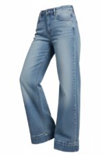 Jean Large En Denim Délavé Clair À Coupe Droite Moderne – Image 2