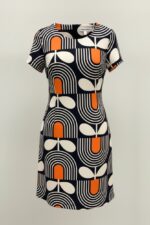 Robe Graphique À Motif Floral Stylisé - HIPPOCAMPE – Image 3