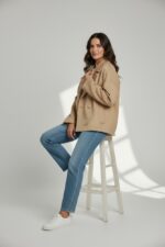 Veste Courte En Suédine À Col Tailleur Élégant – Image 2