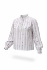 Chemise Rayée en Coton à Volants – esprit romantique et élégance naturelle – Image 3