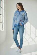 Polo Maille Rayée À Broderies Esprit Casual – Image 5