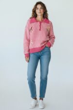 Polo Maille Rayée À Broderies Esprit Casual – Image 3