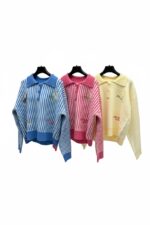 Polo Maille Rayée À Broderies Esprit Casual – Image 7