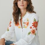 Chemise Brodée En Coton Esprit Bohème