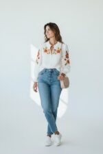 Chemise Brodée En Coton Esprit Bohème – Image 3