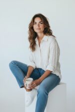 Chemise Rayée En Coton À Message Brodé – Image 5