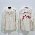 Chemise Rayée En Coton À Message Brodé – Image 2