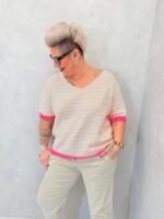 Pull Rayé Grande Taille – Douceur Estivale & Confort Lumineux