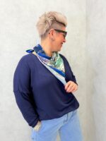 Top Grande Taille Fluide À Foulard Imprimé Intégré – Image 6
