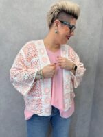 Veste En Crochet Brodé À Motifs Graphiques – Image 7