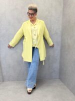 Veste Tailleur Ceinturée Fluide – Grande Taille