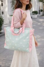 Sac Cabas 100% Coton Imprimé Esprit Doux & Casual